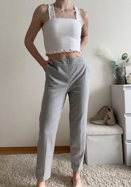 Women Phase Eight Trousers Grey 38 / M / 46