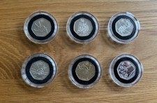 2012 London Olympics Silver 50p Coin Set Of 6