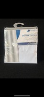 Shower Curtain 1800 x 1800mm Croydex White textile shower curtain 100% Polyester