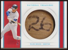 2021 NATIONAL TREASURES WADE BOGGS GAME USED BAT KNOB RELIC 1/1!