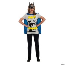 Rubies DC Comics Superheroes: Batgirl T-Shirt With Cape, Mask for Adults,