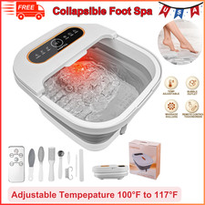 Collapsible Foot Spa Bath Massager with Heat, Bubbles, Pedicure Foot Spa Foot