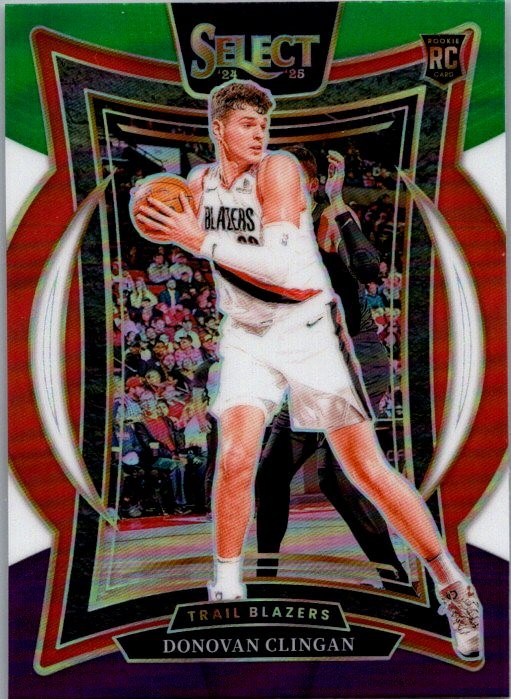 2024-25 Panini Select #69 Donovan Clingan Tri Color PRIZM