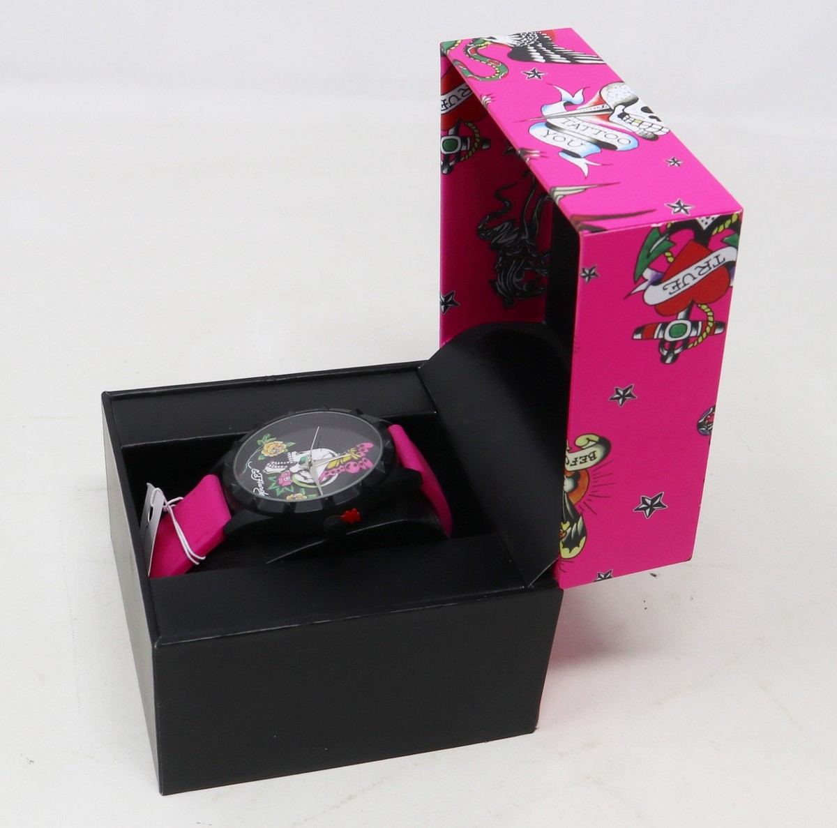 ED HARDY NEW YORK GIRLS TEENAGER LADIES WOMENS WATCH SKULL ROSES