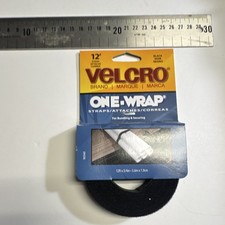 VELCRO ONE-WRAP Hook Loop Tape Reusable 12ft x 3/4in Black 90320