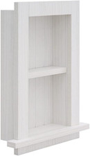 Fully Assembled White Recessed Medicine Cabinet Wall Niche Storage Solution