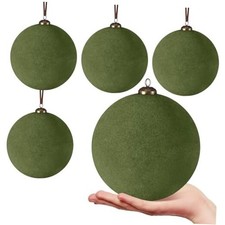 Pcs Large Velvet Christmas Balls 6 Inch Christmas Tree Decorations Xmas 4 Green
