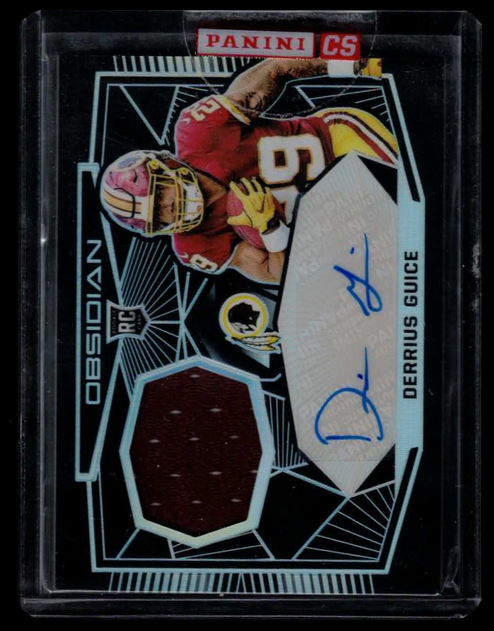 Derrius Guice Panini Obsidian Rookie Jersey Autographs #RJDG Base