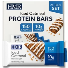HMR Iced Oatmeal Protein Bar 24 Count Nutritious Low Calorie Snack 10g Protein