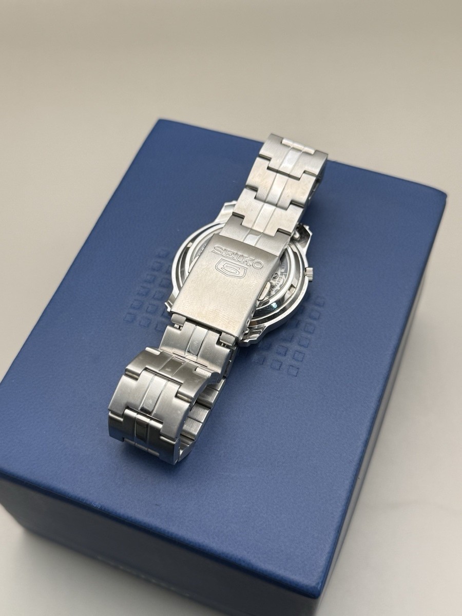 Seiko 5 7S26-03S0 Silver Dial 37mm Men's Automatic Watch | eBay