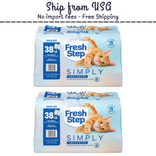 X2 Fresh Step Simply Unscented Clumping Cat Litter, 38lb