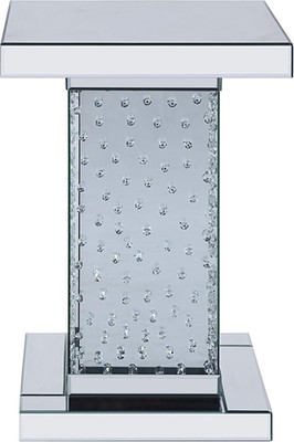 Glamorous Nysa Mirrored End Table with Faux Crystals by  Furniture