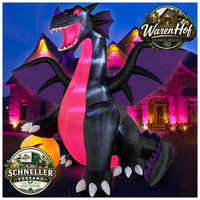 Aufblasbarer Drache Auf KüRbis XXL 2,7M Halloween Deko FüR Outdoor