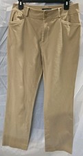 Womens Lauren Ralph Lauren Chino Pants Size 8 Khaki Mid Rise Straight Stretch