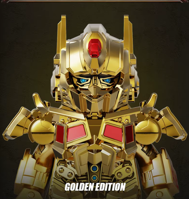 #ad NEW BRICK MAN Customs #1 TRANSFORMERS OPTIMUS PRIME Deluxe GOLD CHROMED MiniFig $37.49