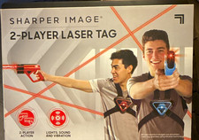 Sharper Image 2-Player Laser Tag Set w/ 2 Blasters 2 Sensor Vests never used