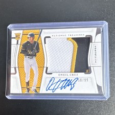 2022 Panini National Treasures Oneil Cruz Rookie Patch Auto /99 Numbered RC