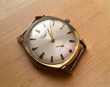 Vintage 10K Gold Filled Longines cushion case Men's Wristwatch 1960s