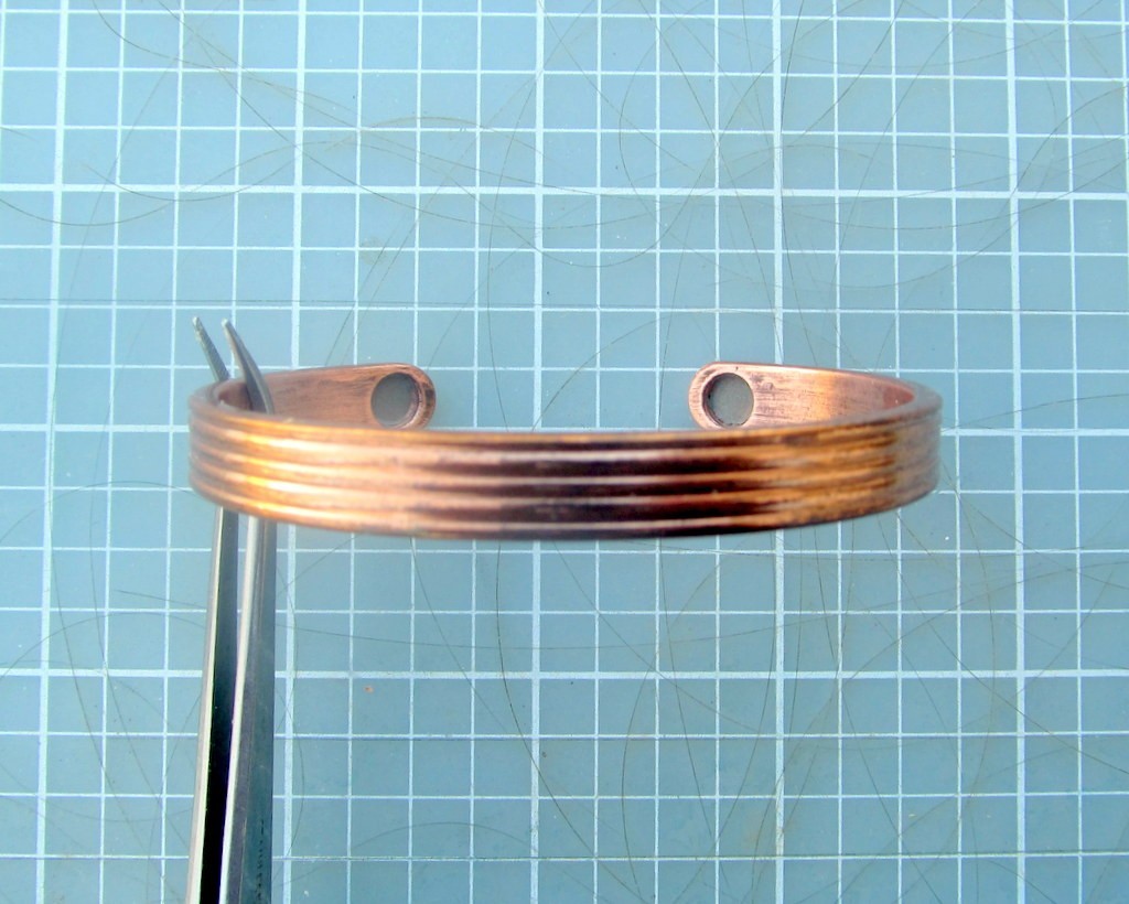 Solid Copper Bracelet   Thick   Unsigned - image 4