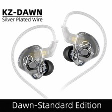 KZ Dawn HiFi 0.39 in Dual Dynamic Earbuds Wired In-Ear Headphones Transparent