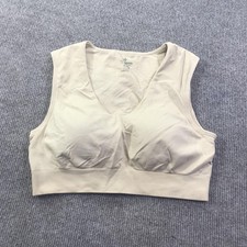 Tommie Copper Sports Bra Womens Medium Beige Compression Wireless Copper Zinc