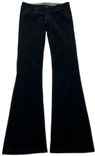 Paige Jeans Womens (28) Black Laurel Canyon Low Rise Flared Leg Corduroy USA