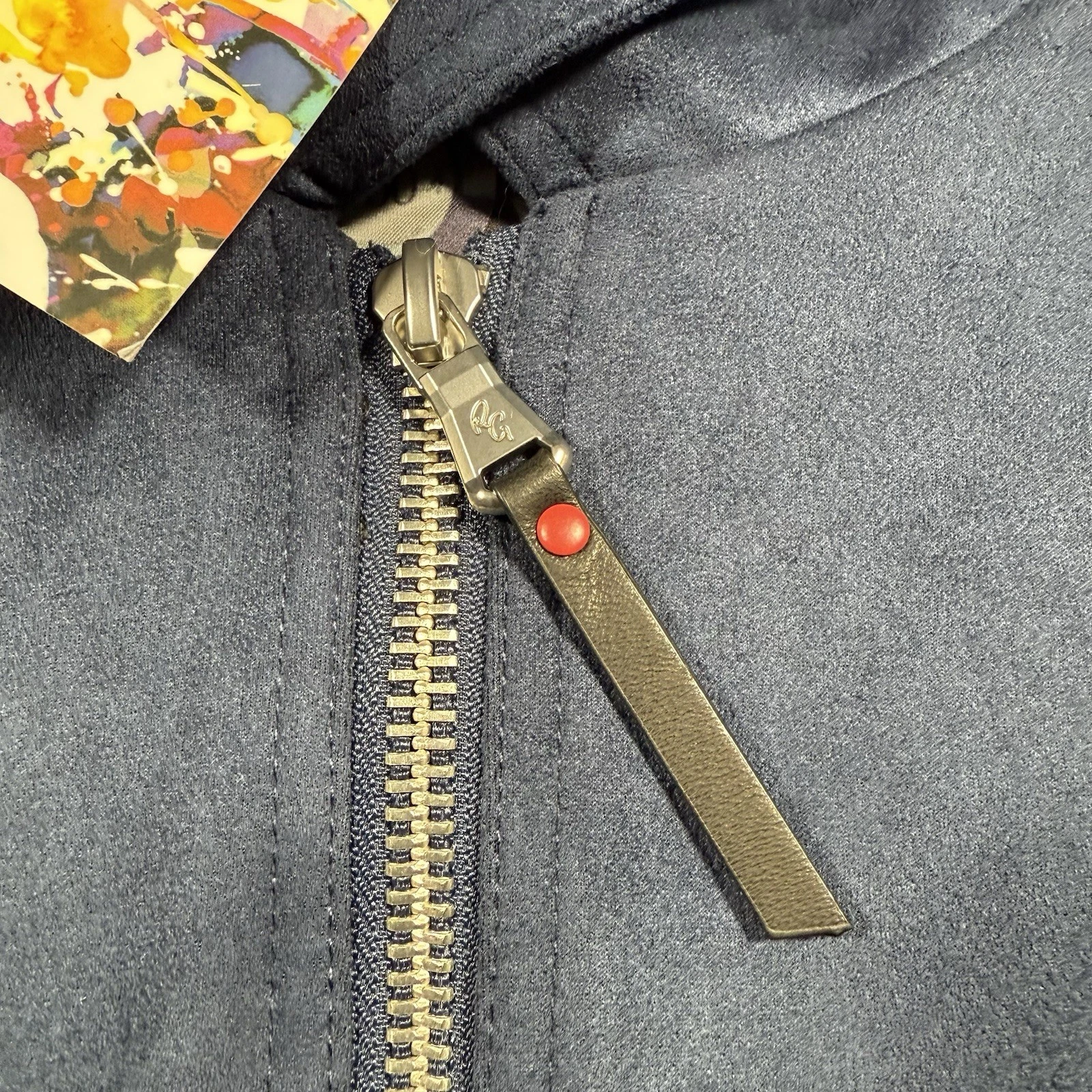 Robert Graham Vegan Suede Large Navy Blue Field Jacket NWT. $248 - product detail image 9