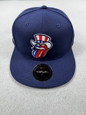 Rolling Stones USA Fitted Hat 7 1/4 Navy Lids Exclusive NEW
