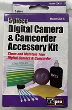 5 Piece Digital Camera & Camcorder Accessory Kit Model CCK-5 Vidpro Clean