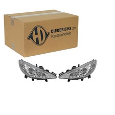 DIEDERICHS TUNING H1 SCHEINWERFER SATZ CHROM passend für PEUGEOT 207 207/207+