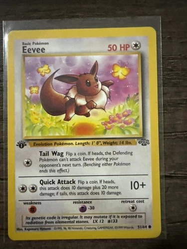 Pokémon TCG Eevee Jungle 1st Edition 1999-2000 Wizards Base Set 51/64
