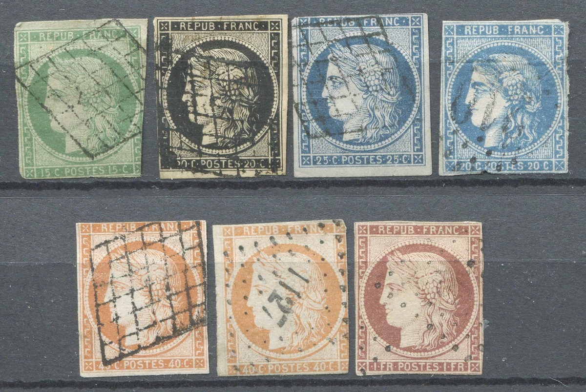Lot De 18 Timbres France Oblitérés – Années 1976 à 1980 – 4 Pages