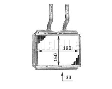 MAHLE AH 139 000S Wärmetauscher, Innenraumheizung für OPEL CORSA B (S93)