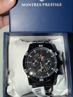 NIB Montres Prestige Lucent Men's Chronograph Watch - Black & Gold — photo 3