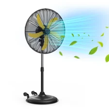 5300 CFM 20 inch High Velocity Pedestal Oscillating Fan with Powerful 1/5 Motor