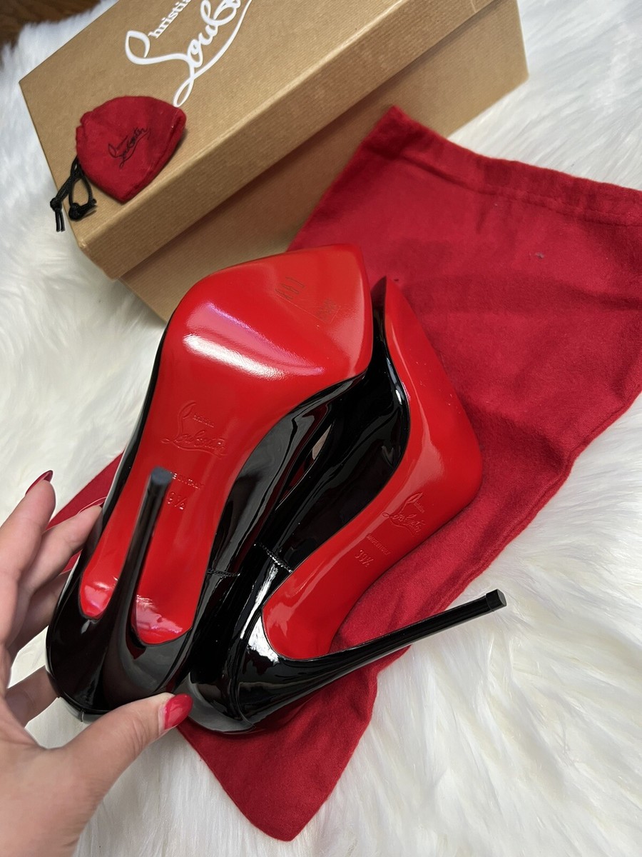 New Christian Louboutin SOKATE 120 BlackPatent Leather