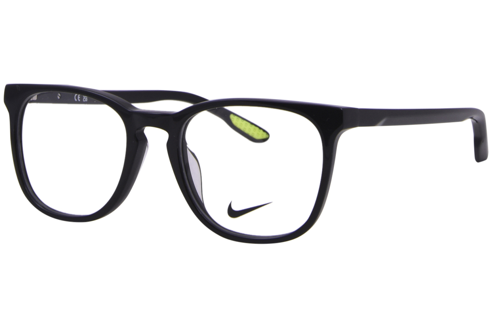 Очки Nike 5055 001 Молодежные детские для мальчиков Черные с полной оправой квадратной формы 48 мм