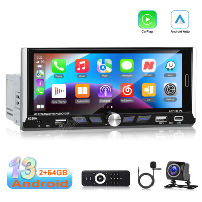 1 DIN Android 13.0 Autoradio mit Kamera Carplay GPS Navi WiFi BT USB RDS 2+64GB