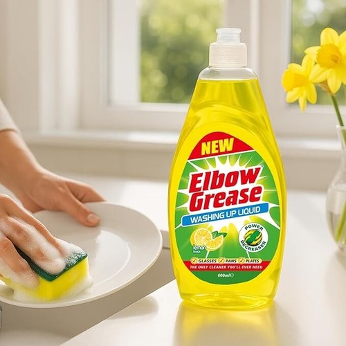 Elbow Grease Washing Up Liquid, Apple Fresh Or Lemon 600ml - Picture 18 of 26
