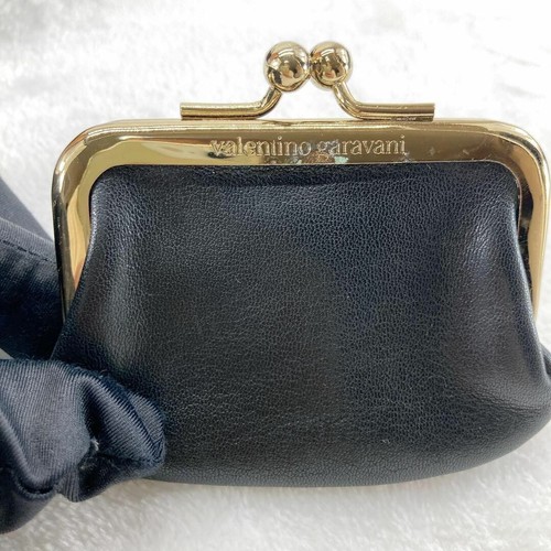 Valentino Garavani Quilting Leather Shoulder Bag Black Gold hardware from JAPAN - Picture 4 of 10