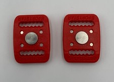 SPORTSTAR Football Helmet Chin Strap Buckles - 1 Pair - BRAND NEW - RED