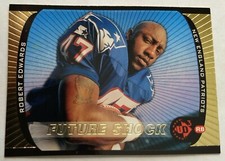 ROBERT EDWARDS, 1998 UD3 FUTURE SHOCK ROOKIE CARD #FS76, PATRIOTS. rookie card picture