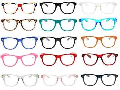 Reading Glasses Optical Mens Color Classic Trendy Way Fare Style Retro Frame
