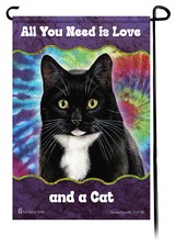 Tuxedo Cat Woofstock Garden Flag