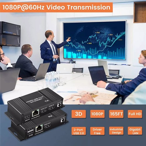 60M HDMI USB KVM Extender Splitter Loop POC over Ethernet Cat5e/6 1080P RJ45 - 第 14/16 張圖片