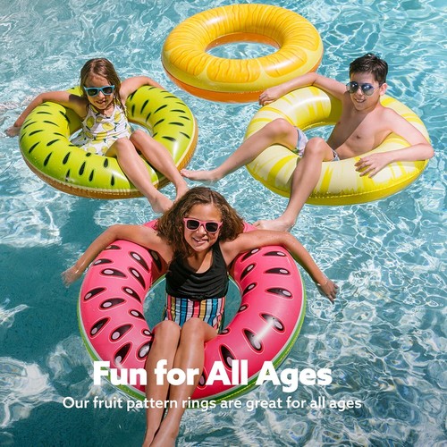 4Pack Inflatable Pool Floats, Swim Tubes, Floaties for Kids & Adults,Beach Party - Picture 3 of 42