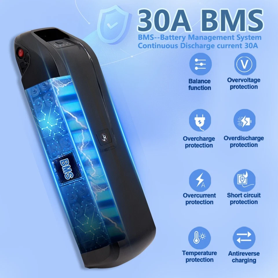 Batería Ebike 36V 15Ah Bicicleta Eléctrica Batería Litio para Motor 500W 750W Foto 4 de 4