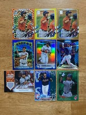 MIchael Brantley 9 cards w-Relic #'d 185/199,4 parallels,Prizm,Heritage Blue Ice
