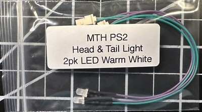 MTH Proto Sound 2 LED Replacement Headlight 2mm Warm White *2pk*