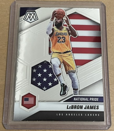 LEBRON JAMES 2020-21 PANINI MOSAIC BASE #247 NATIONAL PRIDE USA LAKERS